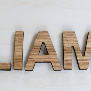 3 Inch Oak Wood Letters Natural Wood Letters for Nursery or Home Decor ...