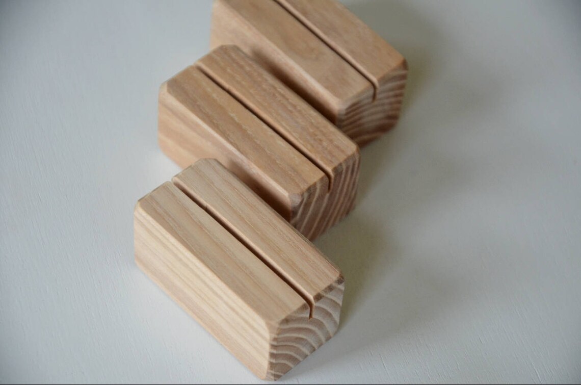 10 Wood Place Card Holders for Wedding and Party DIY Rustic Etsy