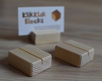 10 Wood Place Card Holders for Weddings, DIY Rustic Wood Table Number Holders, Cafe or Restaurant Menu Holder, Business Card Holder