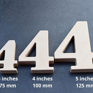 VENTE ! Numéros en bois de 1 à 10 5 pouces, numéros de table de mariage sur pied pour décorations, numéros de table de café ou de restaurant, accessoires de chambre de bébé ou de photo image 10