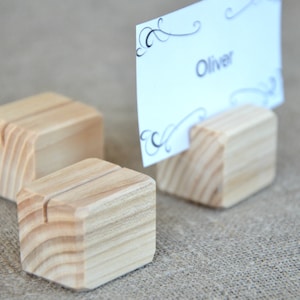 100 kleine hout plaats kaarthouders voor bruiloft en feest, DIY rustieke tabel nummer houders, bruiloft Decor Cafe, Restaurant tabel nummer houder