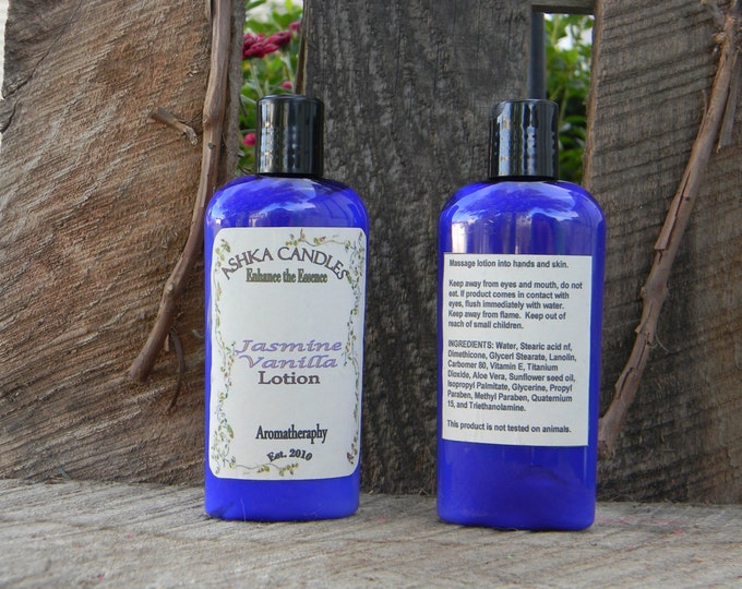Jasmine Vanilla Hand Lotion 4 Oz Aloe Lotion Jasmine Scented Etsy