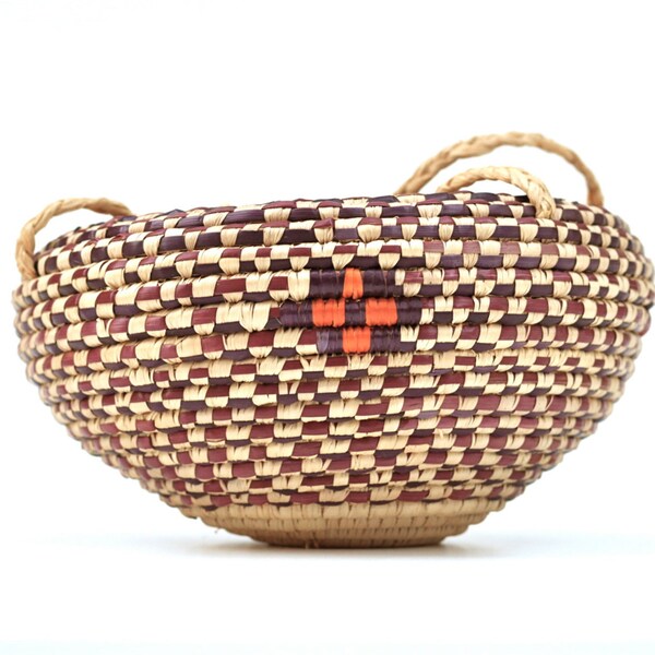 RESERVED basket wicker basket handwoven basket wall hanging handmade geometric basket bin container storage planter ethnic decor southwest