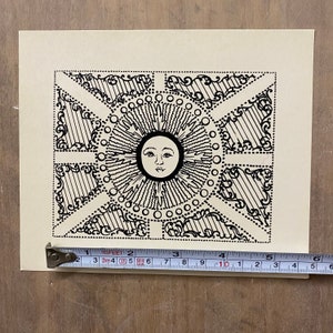 sun ceramic decals, overglaze transfer, wicca pottery decal, witch transfer decal, black decal for pottery, astronomy decal design