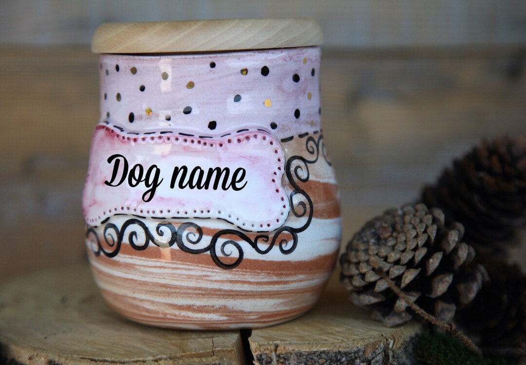 Pink Pet Urn Personalized Pet Urn Ceramic Dog Urn Cremation Etsy
