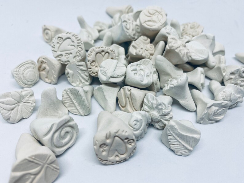 Stamps for clay SET OF 5 stamps for polymer clay textural Etsy