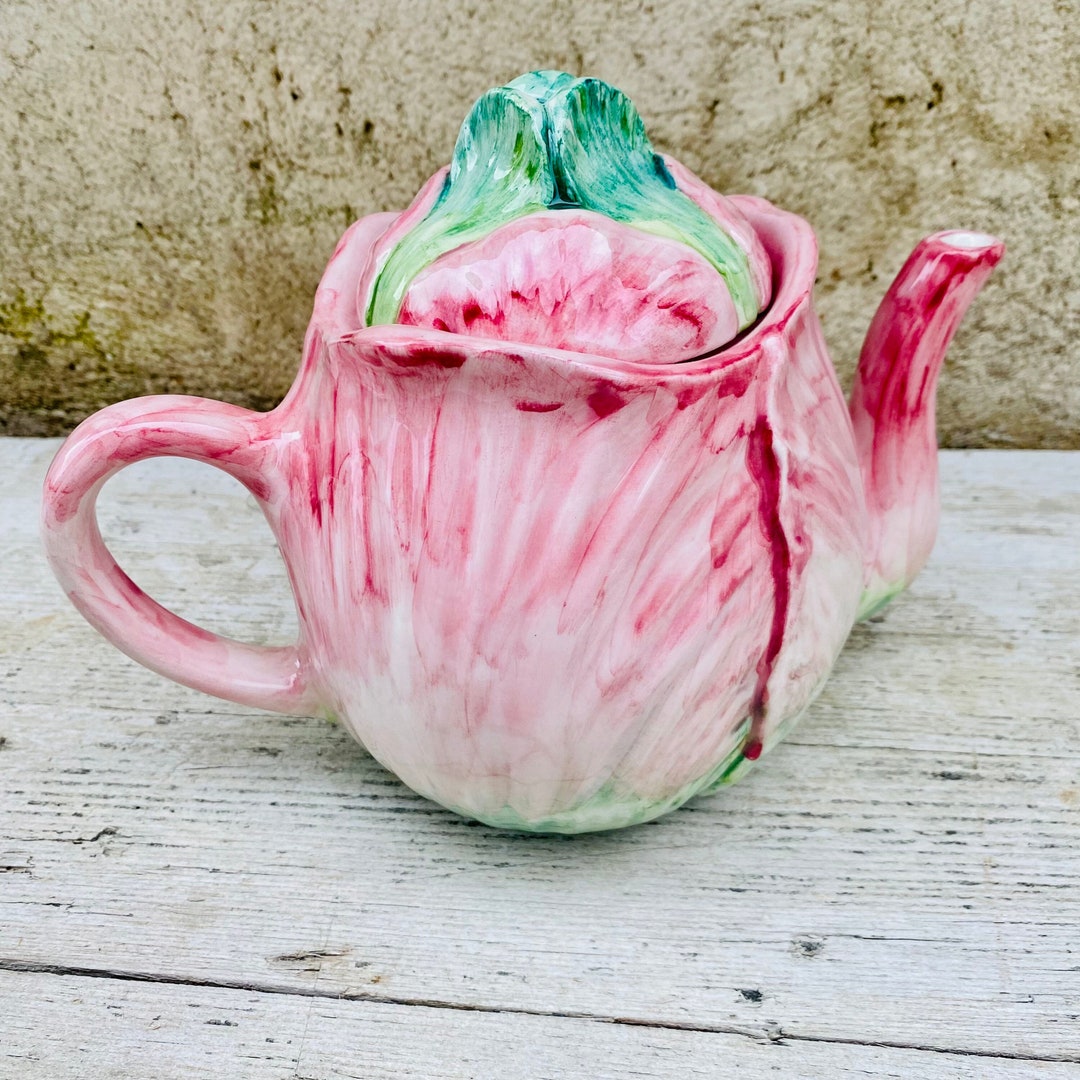Pink Pottery Teapot Ceramic Italian Teapot Fairy Teapot Etsy