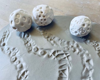 Set di 3 timbri in ceramica per artisti dell'argilla, rullo per texture, timbro intagliato, strumento per intaglio dell'argilla, creatore di modelli, fornitura di polimeri