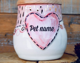 Pet urn for ashes, In loving memory, Cremation, Custom pet urn, Rainbow bridge gift, Dog funeral, Bereavement gift, Dog loss, Cat memorial