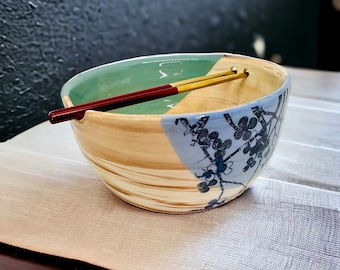 Ramen bowl, Pho bowl, Noodle cup, Chopstick bowl, Asian cooking, Ceramic bowl, Japanese cuisine, Made in Italy, Wabi sabi, Foodie gift