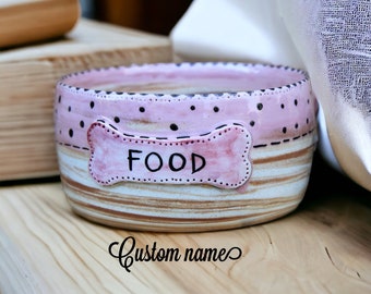 Custom Dog Bowl, Pet Feeder, Personalized Puppy Gift, Made in Italy, Animal Feeder, Dishwasher Safe, Handmade Ceramic
