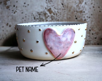 Comedero personalizado para perros, plato de cerámica personalizado con el nombre de la mascota, comedero para animales.