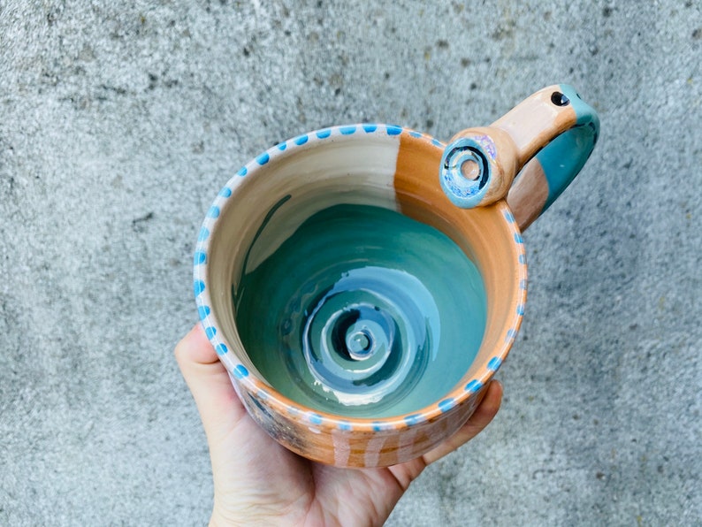 Full Moon Mug, Witch Cauldron, Witches Brew Mug, Made in Italy, Galaxy Themed, Cappuccino Cup, Astronomy Gift, Handmade Pottery