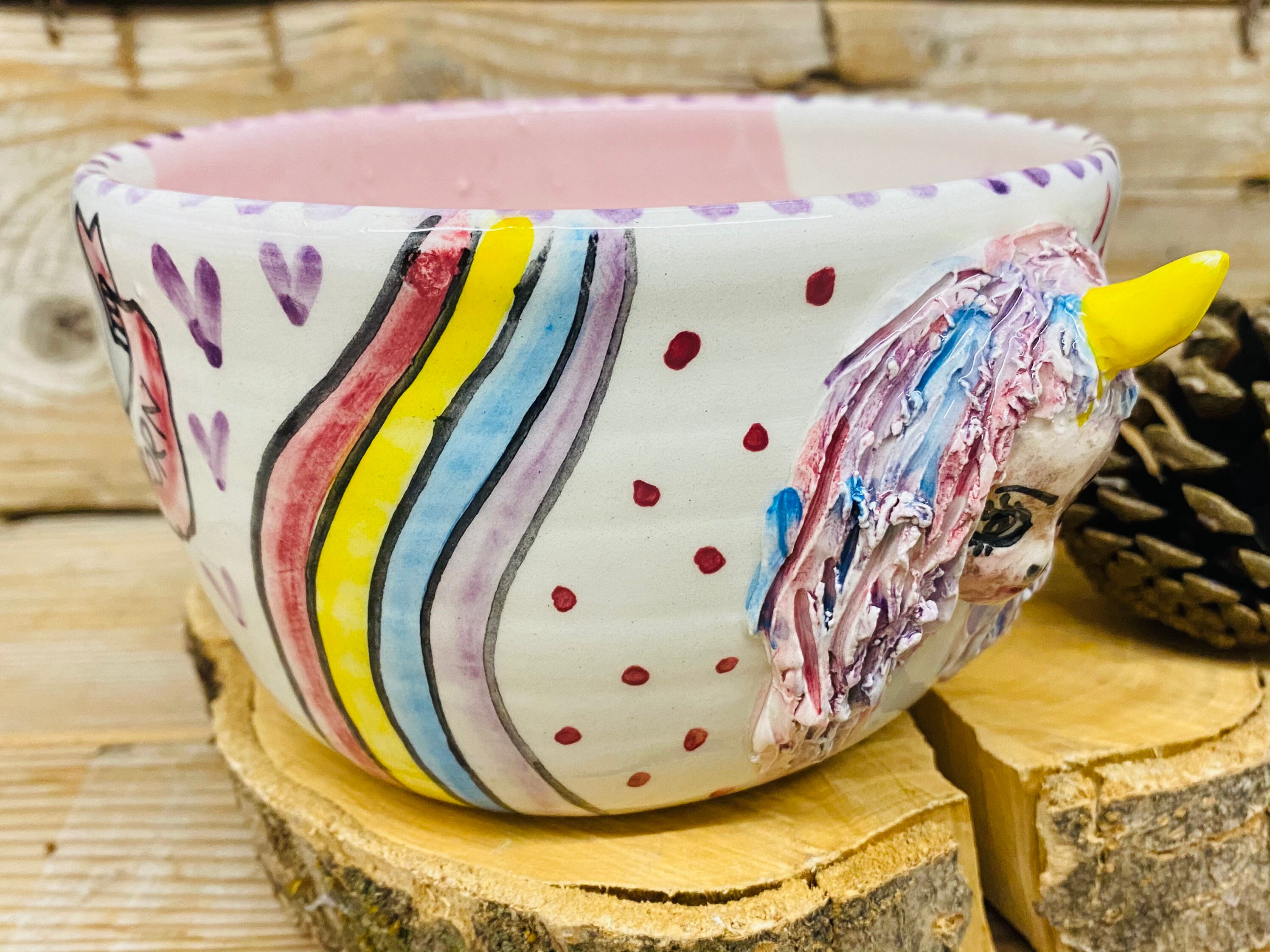 Unicorn cereal bowl ramen bowl handmade ceramic bowl Etsy