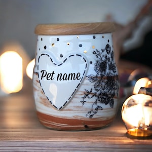Pet Urn Cremation for Ashes, In Loving Memory Custom Pet Urn, Rainbow Bridge Gift for Dog Funeral, Bereavement Gift Dog or Cat Memorial Loss
