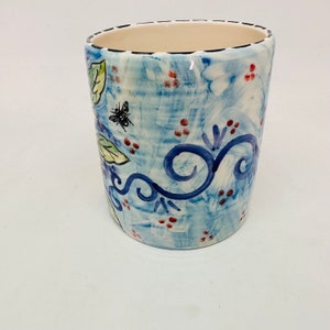 Sunflower Cup, Handmade Mug, Flower Pot, Floral Mug, Florist Gift, Made in italy, Espresso Cups, Tuscan Style, Gift for Coffee Lovers