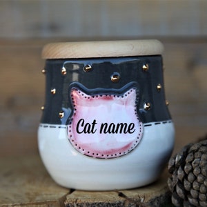 Huisdier urn kat, huisdier urn voor katten, kleine huisdier urn, keramische urn, huisdier crematie urn, gepersonaliseerde huisdier urn, aangepaste huisdier urn, urn voor huisdier as