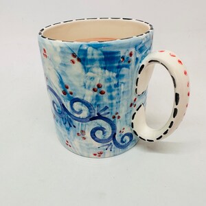 Sunflower Cup, Handmade Mug, Flower Pot, Floral Mug, Florist Gift, Made in italy, Espresso Cups, Tuscan Style, Gift for Coffee Lovers