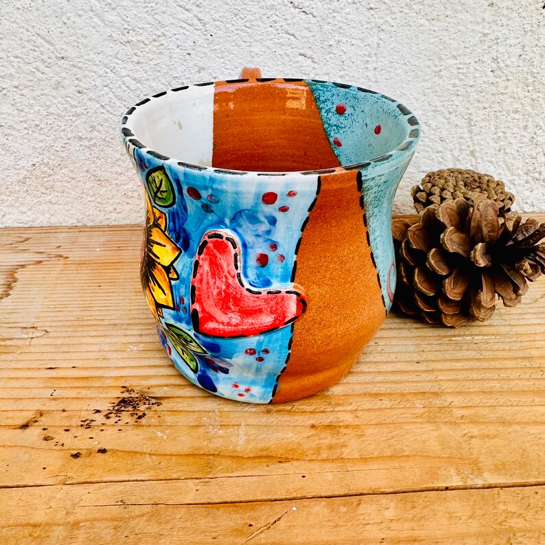 Sunflower Cup, Yellow Spring Flowers, Best Coffee Mug, Made in Italy, Sunflower Coffee Mug, Italy Souvenirs, Florist Gift