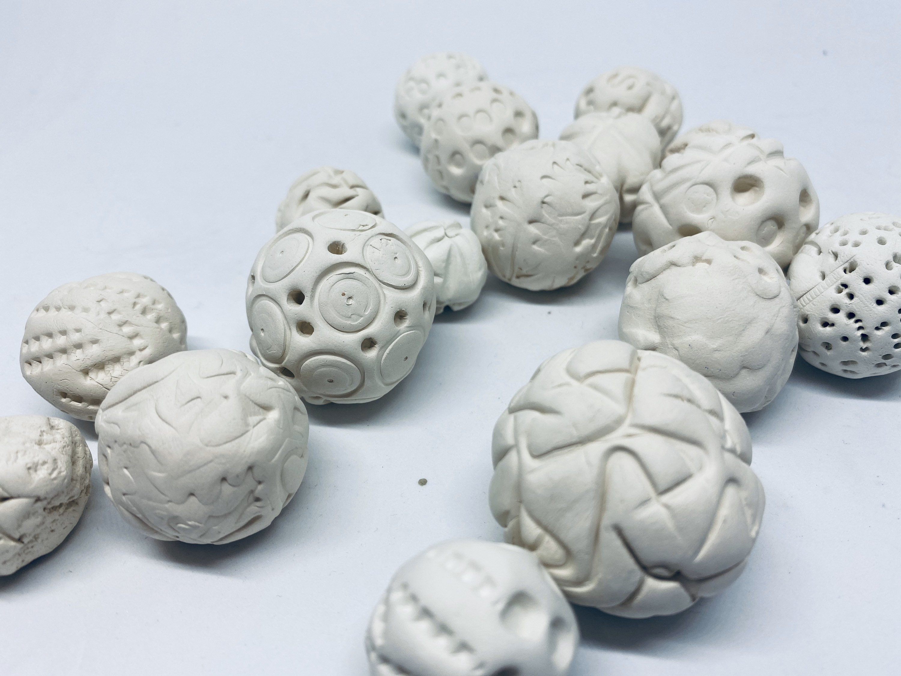 Round stamps rolling pin set of 5 stamps for polymer clay Etsy