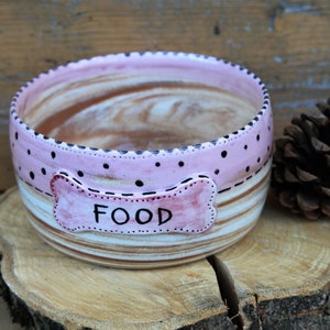 Custom Dog Bowl, Pet Feeder, Personalized Puppy Gift, Made in Italy, Animal Feeder, Dishwasher Safe, Handmade Ceramic