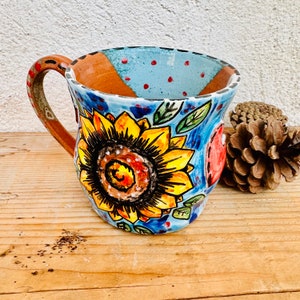 Sunflower Cup, Yellow Spring Flowers, Best Coffee Mug, Made in Italy, Sunflower Coffee Mug, Italy Souvenirs, Florist Gift