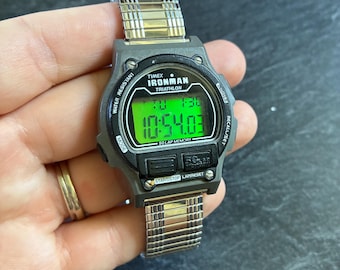 TIMEX Ironman watch triathlon Indiglo digital quartz  men’s working VTG. New battery