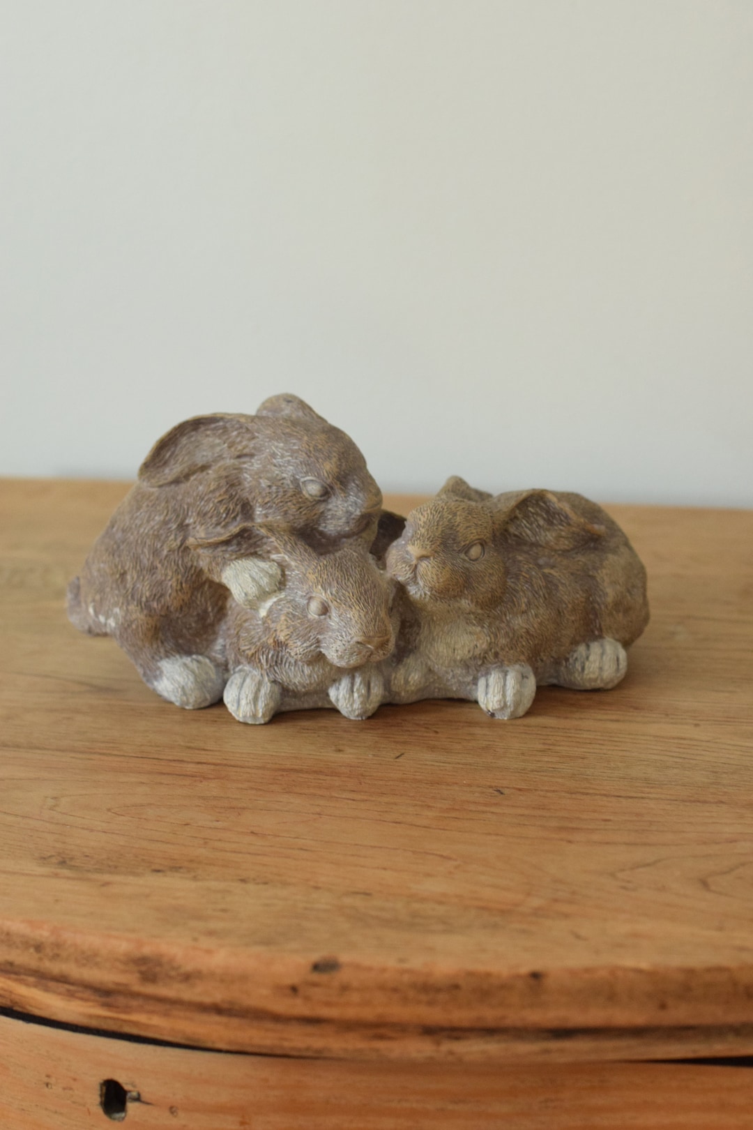Vintage Inspired Faux Concrete Bunny Rabbits Set of 3 Together for ...