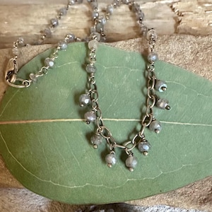 Labradorite gemstone silver handmade necklace