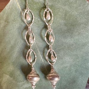 Sterling silver handmade dangle earrings