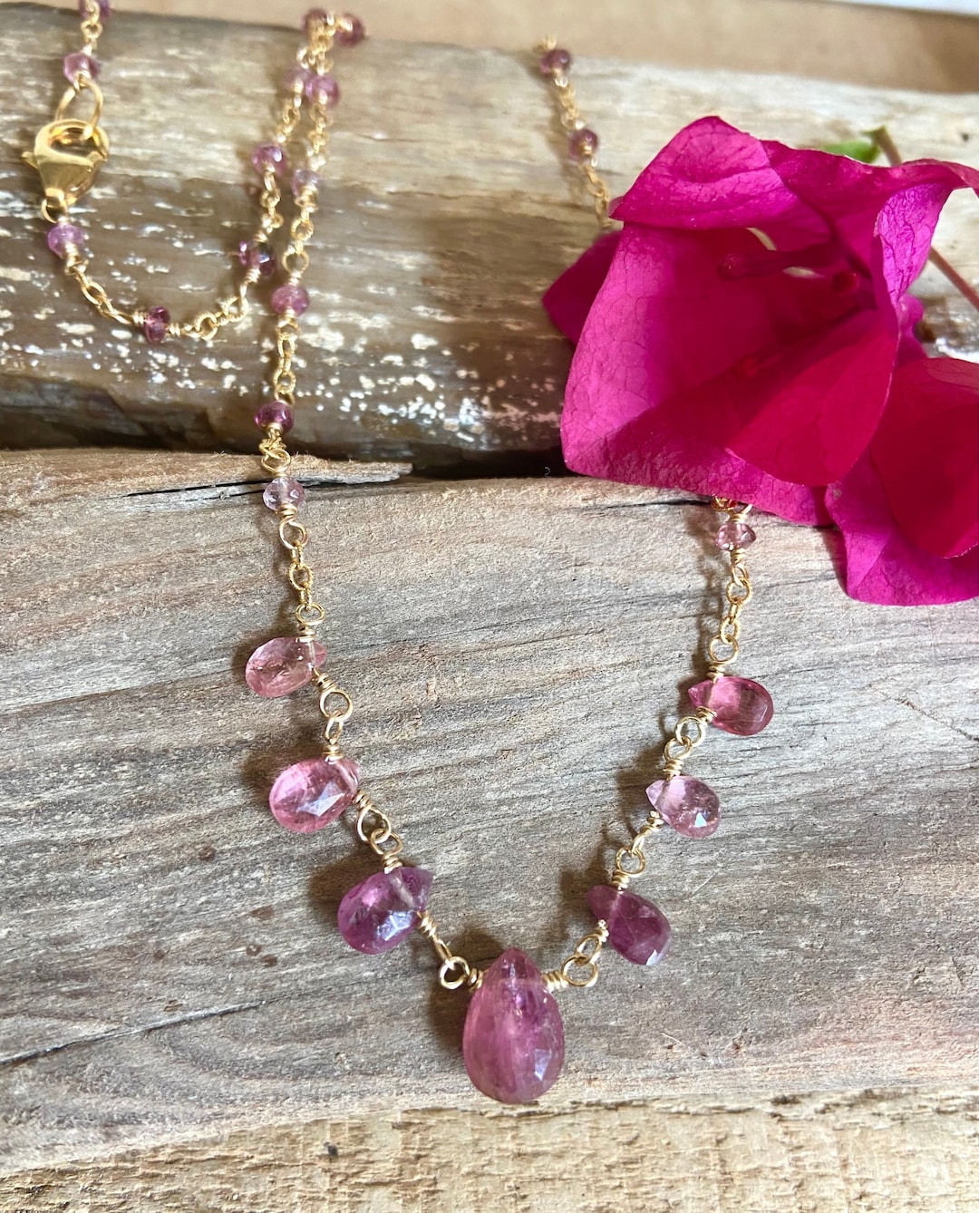 Mina Pink Tourmaline Necklace main image 1