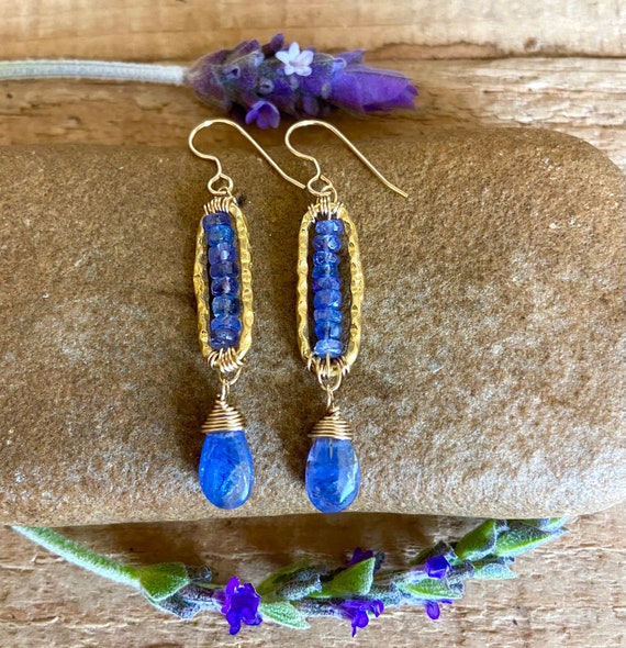 Etsy tanzanite deals earrings
