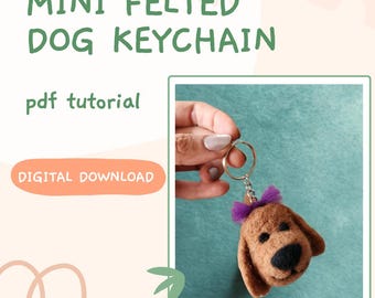 Needle Felt Dog Tutorial PDF – Step-by-Step Felted Puppy Pattern for Beginners - Digital Download