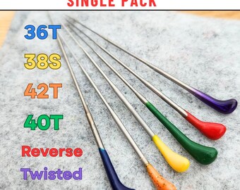 Felting Needles Single Pack: Color-Coded with Rubber Handles