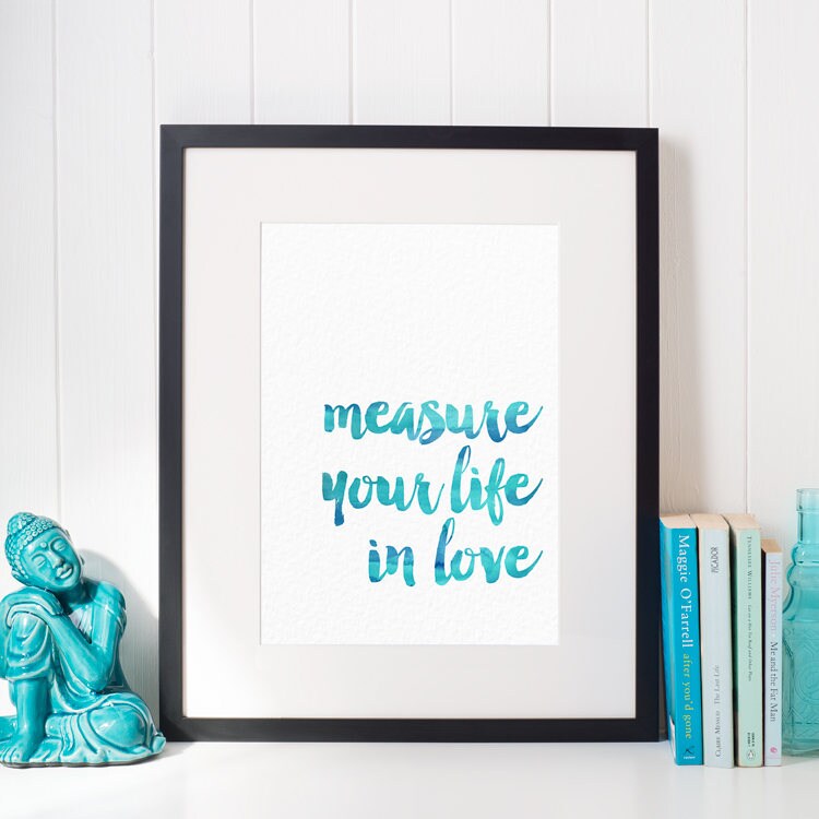 Instant Download Measure Your Life in Love Blues Digital | Etsy