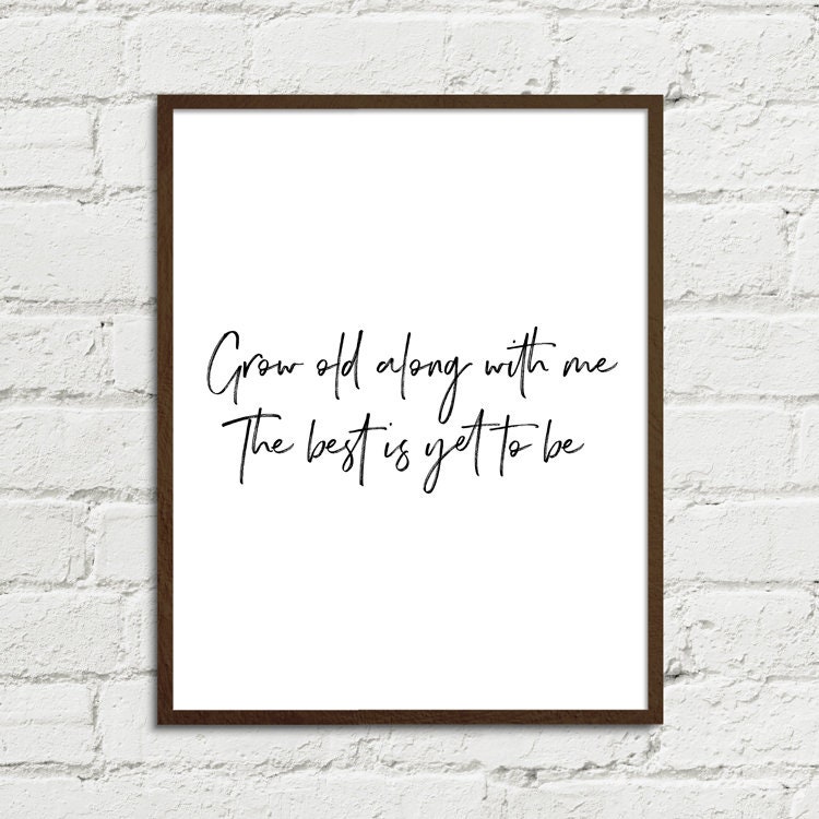 Grow Old Along With Me - John Lennon Song Lyrics Art Printable 