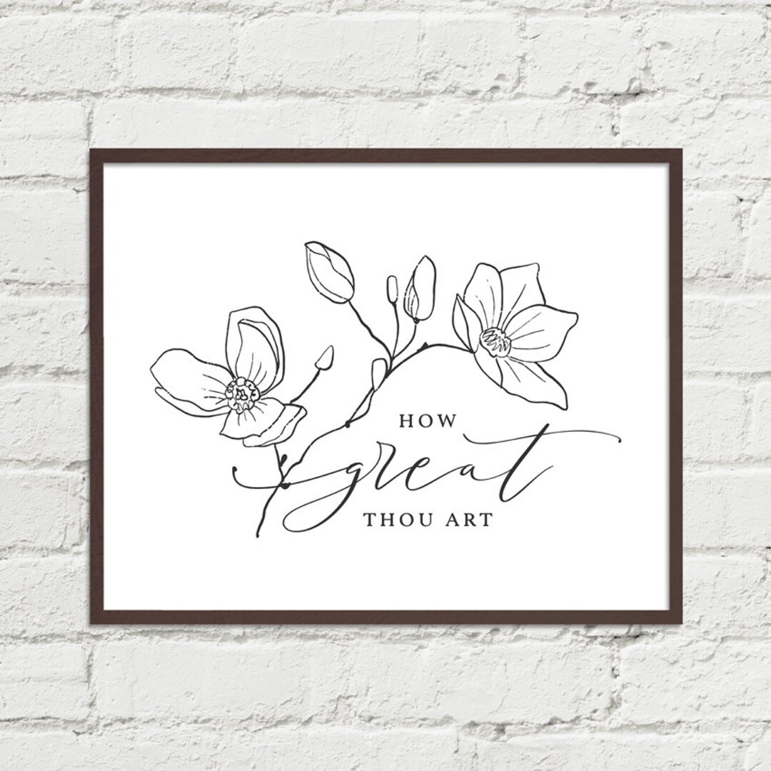 How Great Thou Art - Spiritual Song Lyrics Quote - Digital Art ...
