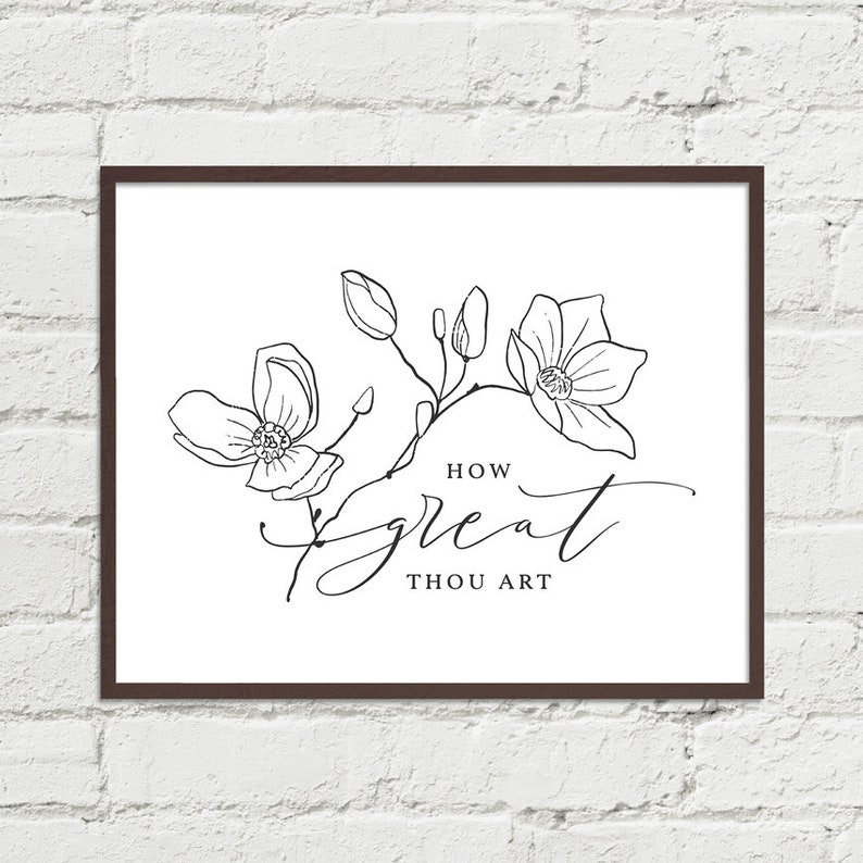 How Great Thou Art - Spiritual Song Lyrics Quote - Digital Art ...