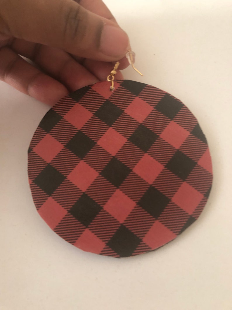 Big Earrings Black Earrings Red Earrings Circle Earrings Women Jewerly