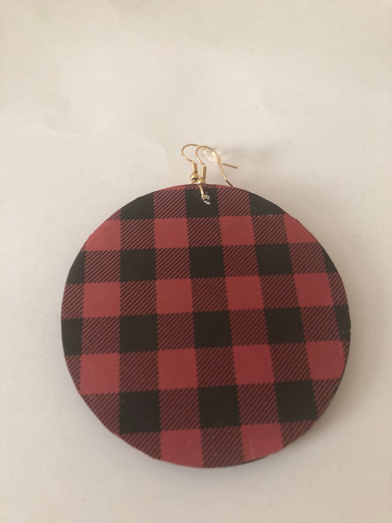 Big Earrings Black Earrings Red Earrings Circle Earrings Women Jewerly