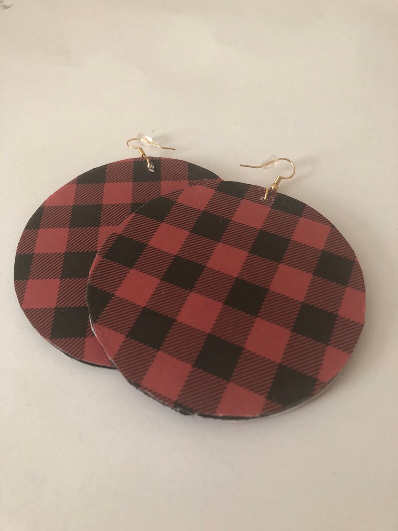 Big Earrings Black Earrings Red Earrings Circle Earrings Women Jewerly