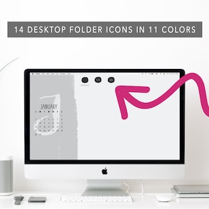 Desktop Folder Icon Bundle for Mac; Minimalistic Digital Folder Icons; Instant Download