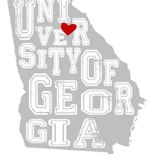 UGA wall art; digital file; UGA print; 11x14 wall art