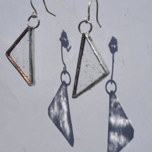 Stained glass earrings - Clear
