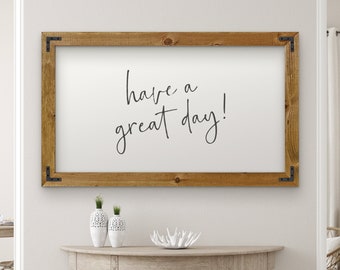 Rustic Wood Framed Dry Erase Whiteboard — Farmhouse Whiteboard / Wood Frame / Wedding Whiteboard / Whiteboard Sign / White Board