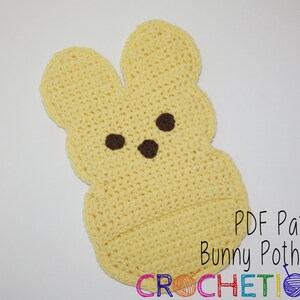 Crochet PATTERN - Bunny Pot Holder - Rabbit Pot Holder, Cookware, Crochet Potholder, Potholder Pattern, Easter Crochet- PATTERN ONLY