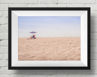 Ocean City Maryland Beach Photograph, Umbrella Beach Photography, Beach Photo, Landscape, Fine Art, Wall Art, Home Decor