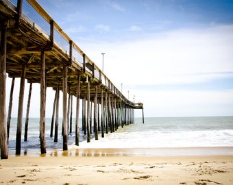 Beach Photography, Pier Photo, Ocean City Maryland, Coastal Art, Nautical Decor, Fine Art Photography, Beach Decor, Landscape Photo, Ocean