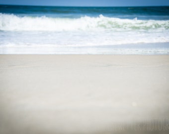 Ocean and Beach Photograph, Sand Sea Photography, Nautical Beach Photo, Ocean City, Maryland, Landscape, Fine Art, Wall Art, Home Decor