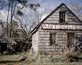 Country Photography, Ocean City, Maryland, Eastern Shore,  Antiques and Rustic Decor, Retro Rustic Rural Fine Art Print, Rural Home Decor